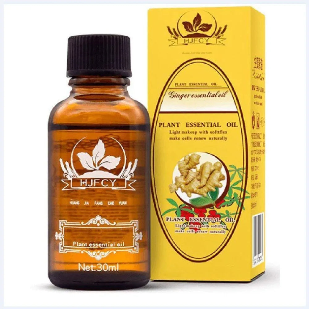 Natural Ginger Essential Oil For Lymphatic Drainage And Massage