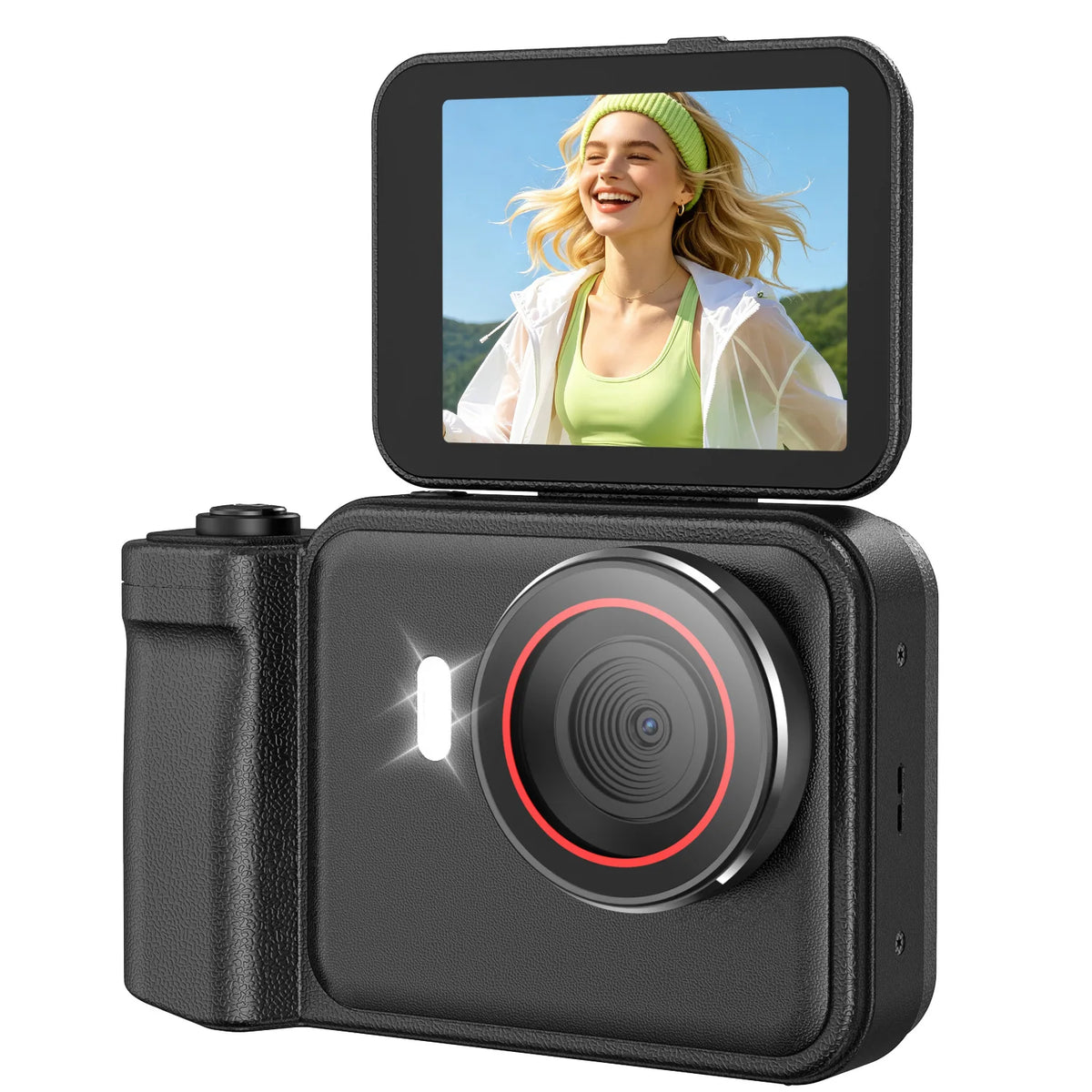 4K Digital Camera for Photography & Vlogging, 66MP Autofocus Camera with 180° Flip Screen, 10X Digital Zoom, 32GB TF Card Included, Type-C Rechargeable Compact Camera for Beginners, Travel & Everyday Use