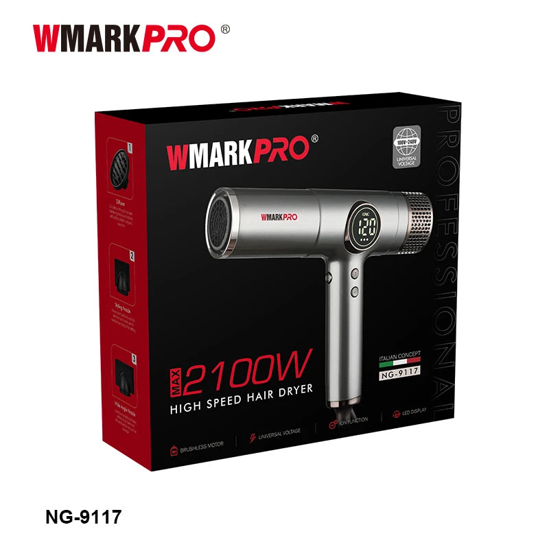 Wmark Professional Hair Dryer Featuring Negative Ion Bldc Motor