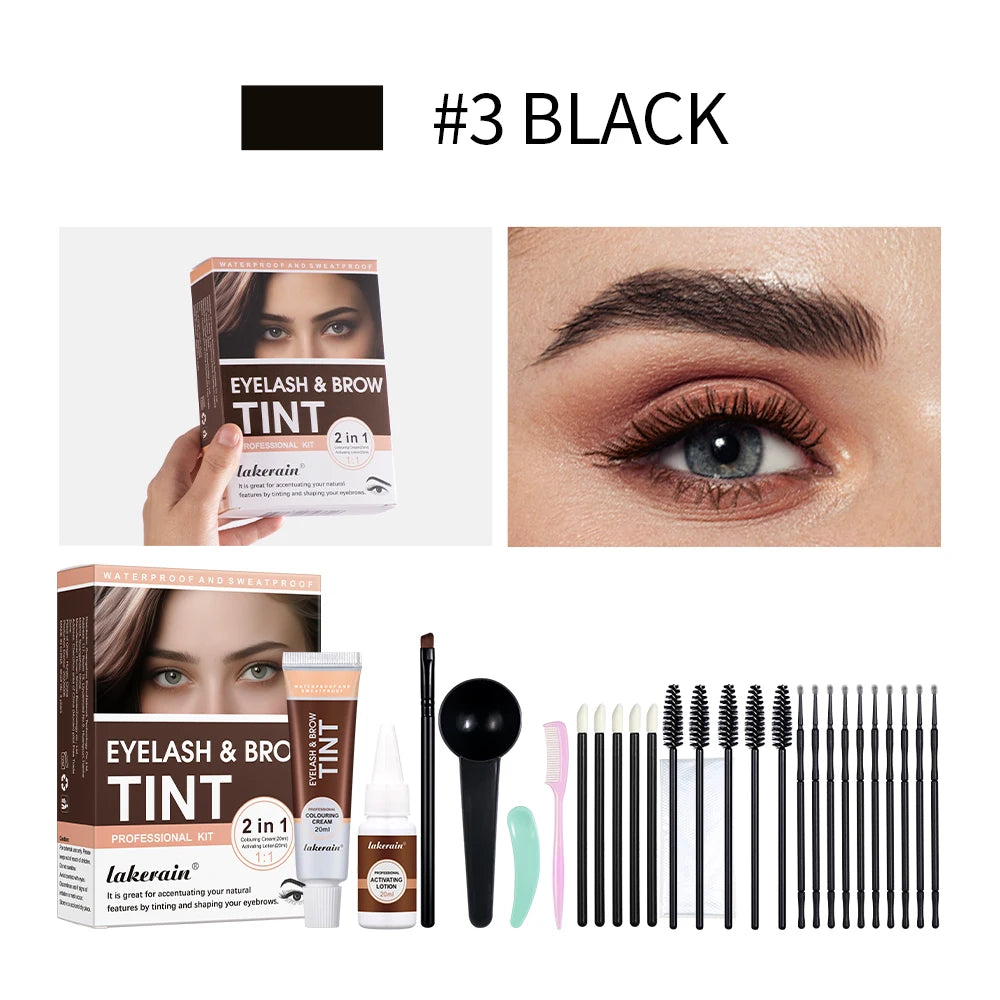 2 In 1 Fast Lash Lifting & Tint Kit Waterproof Sweat Resistant Semi Permanent Eyelash Perm Brow Lamination Enhancer Tool For Salon DIY Home Eye Beauty Supplies
