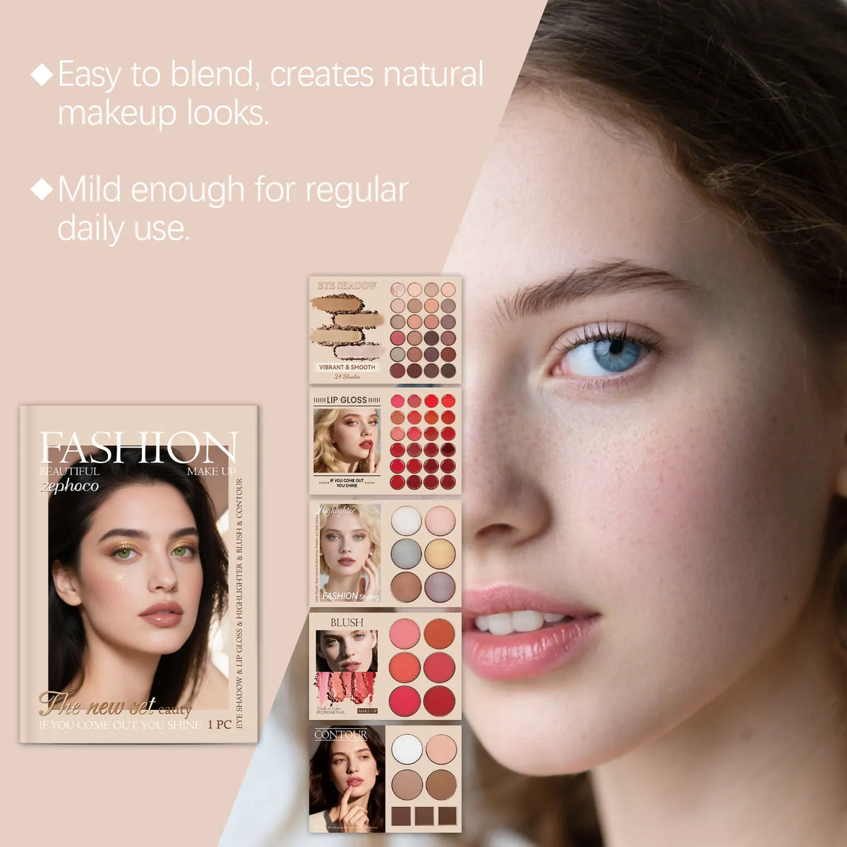 Zephoco Natural Face Makeup Set Long Lasting Beauty Kit