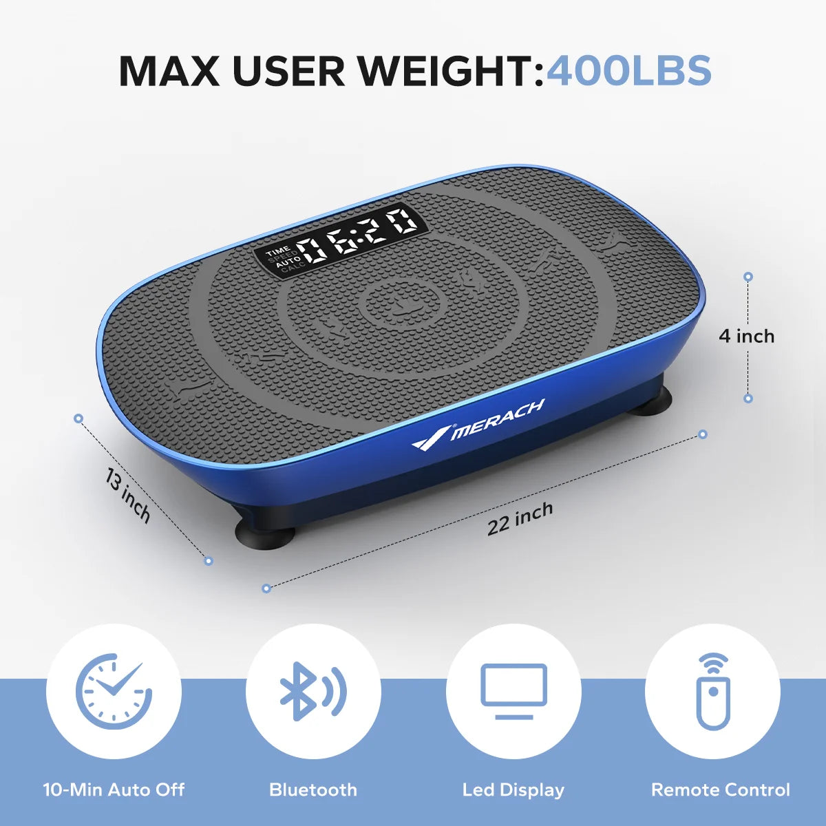 MERACH Vibration Plate CV30 Exercise Machine Whole Body Workout Power Vibrate Fitness Platform Vibration Weight Loss&Shaping