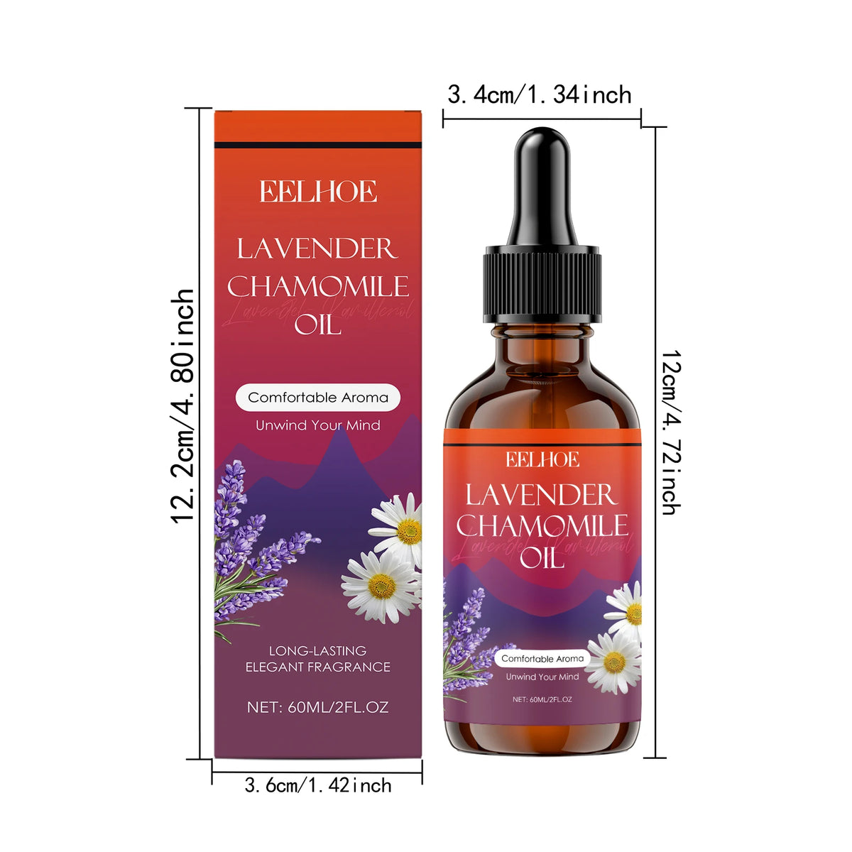Lavender Chamomile Body Oil Deep Moisturizing Nourishing Skin Essence