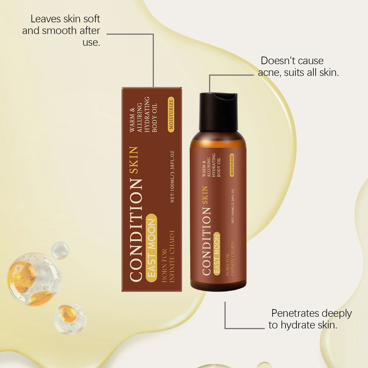 Men Gentle Moisturizing Body Essence Oil Soft And Smooth Skin