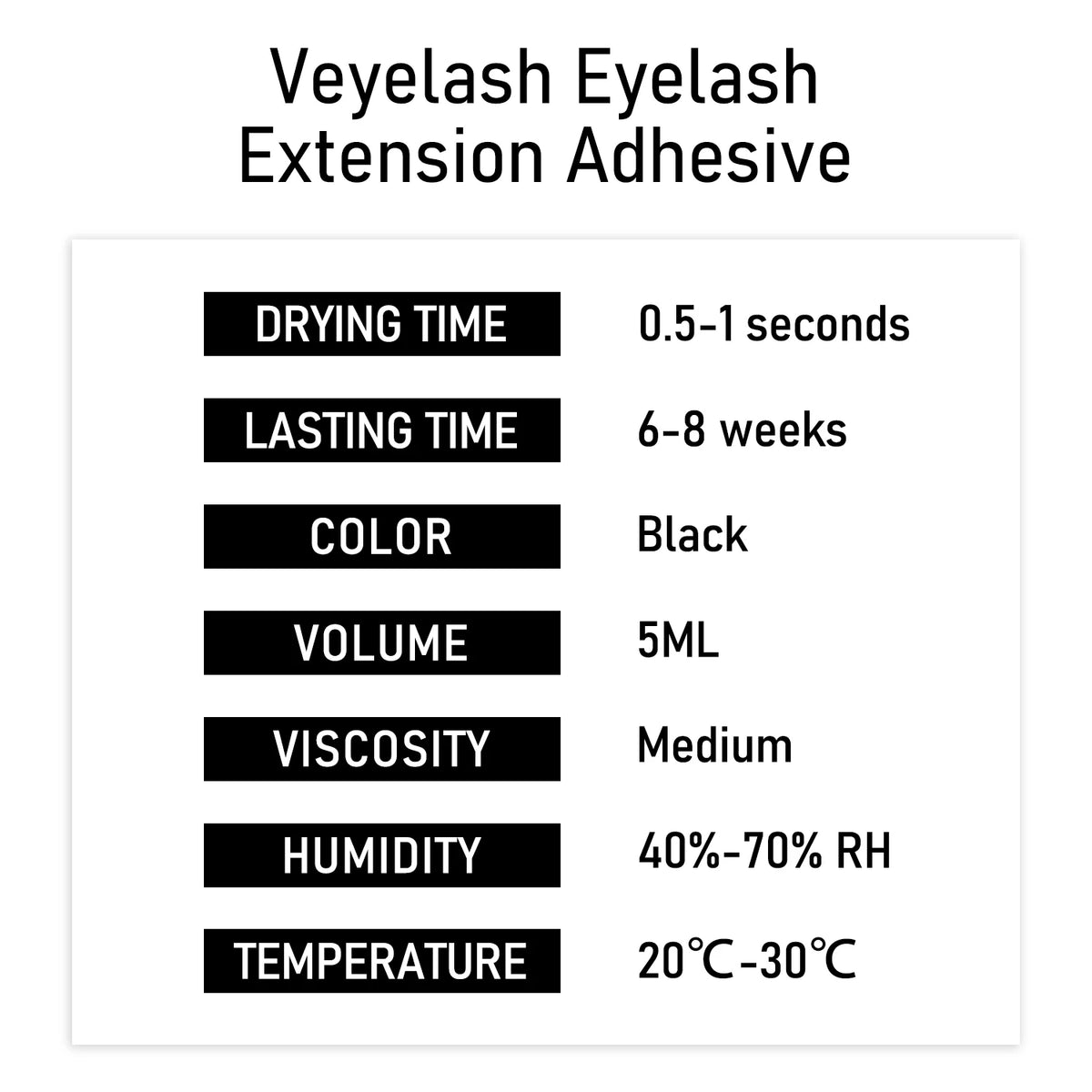 Veyes Inc Professional Fast Drying Eyelash Extensions Glue