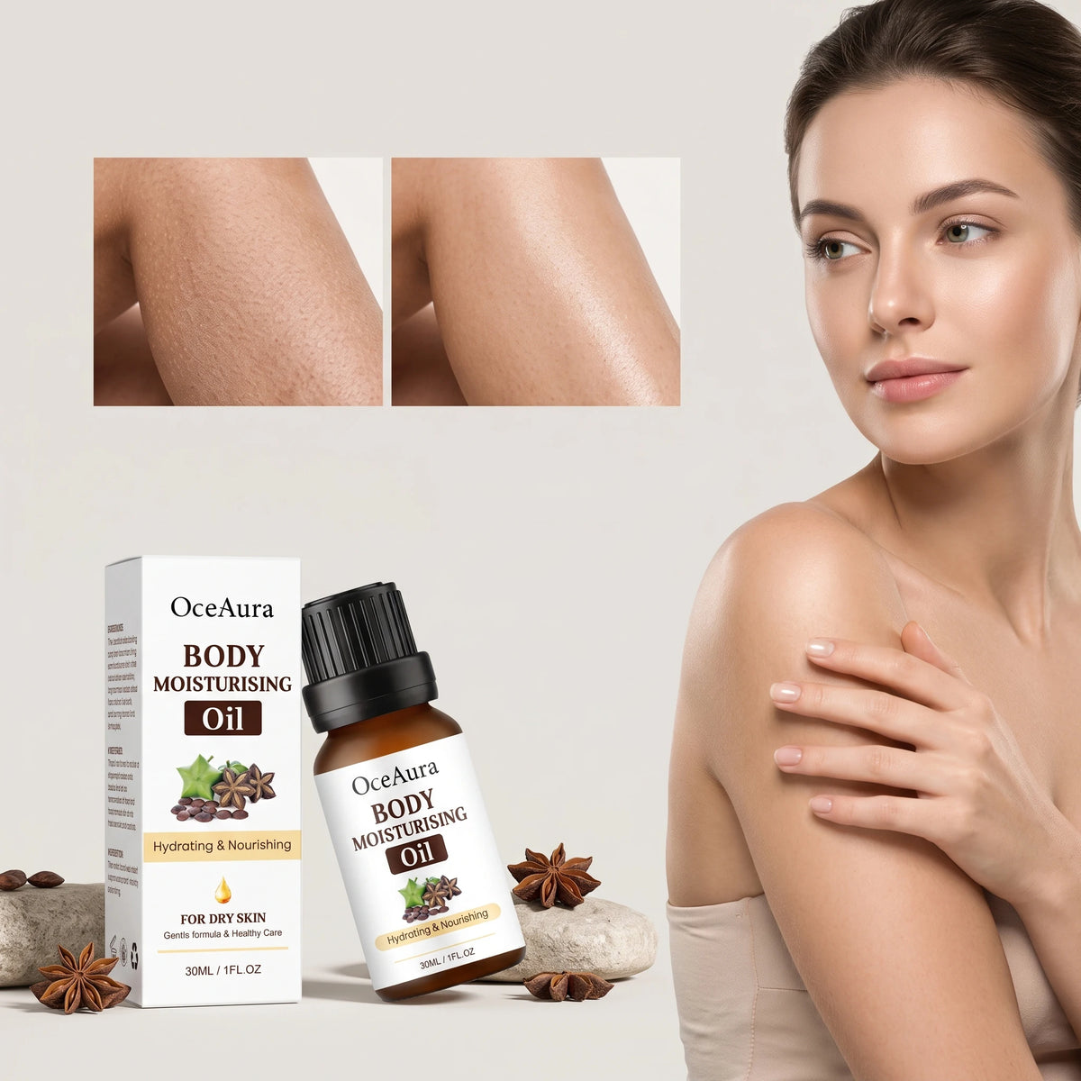 Gentle Moisturizing Body Essence Oil For Smooth And Glowing Skin