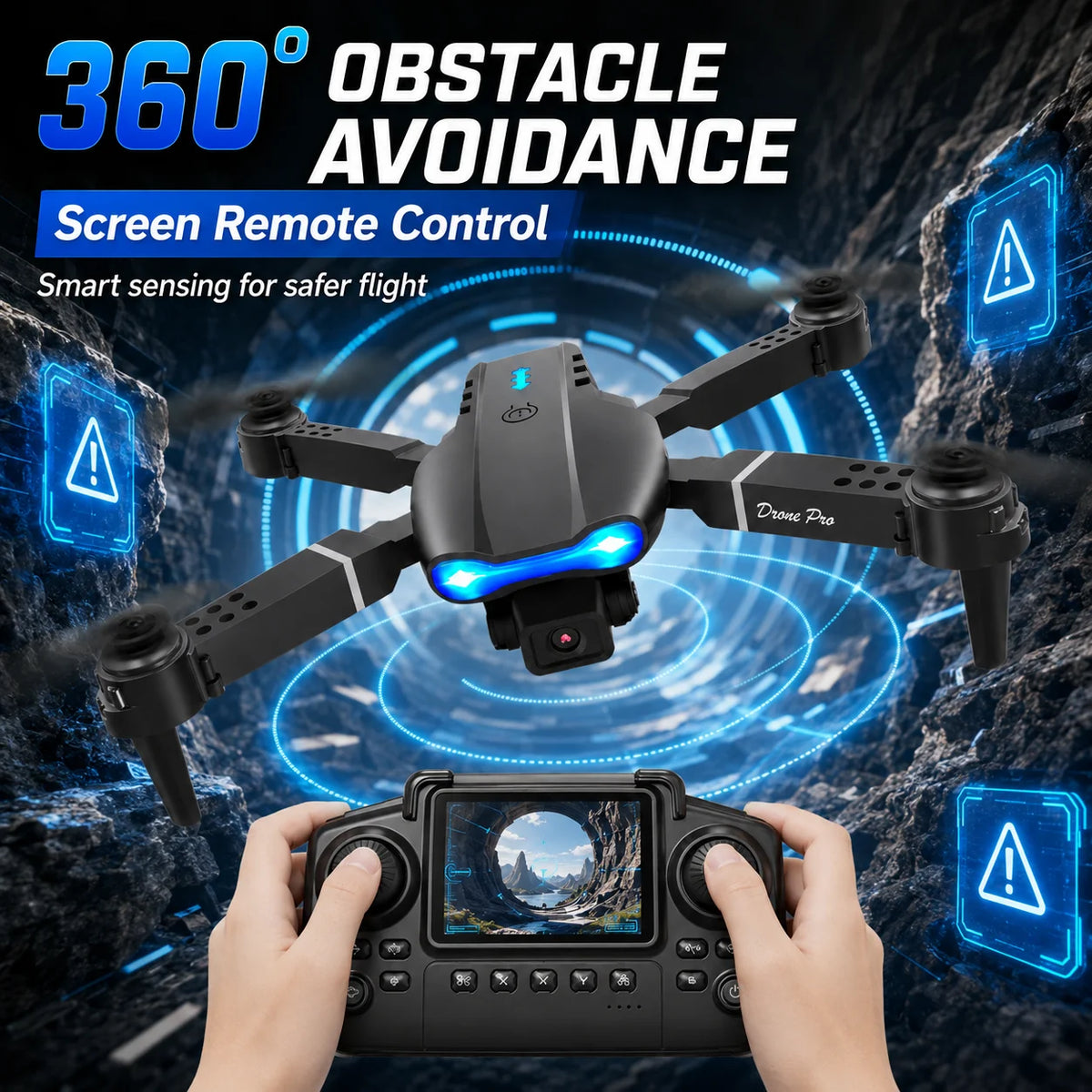 ZNLYRION 4K RC Drone With Dual Camera And Screen Remote