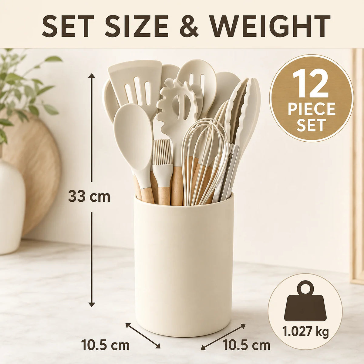 Silicone Cooking Utensils Set Heat Resistant BPA-Free Kitchen Utensil Set with Wooden Handle for Nonstick Cookware Best Choice 2026