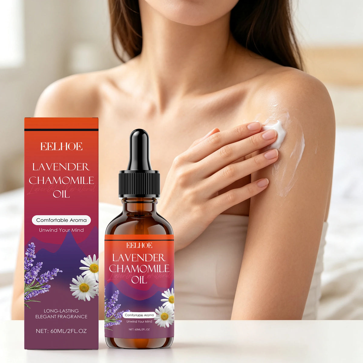 Lavender Chamomile Body Oil Deep Moisturizing Nourishing Skin Essence