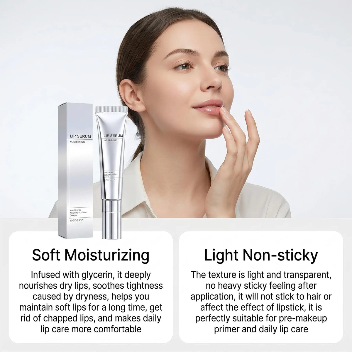 Moisturizing Lip Essence Peptide Lip Treatment Lips Balm Soothing Moisturizing Hydrating Dry Rough Lip Shine Volume Lip Gloss Light Tinted Lips Balm