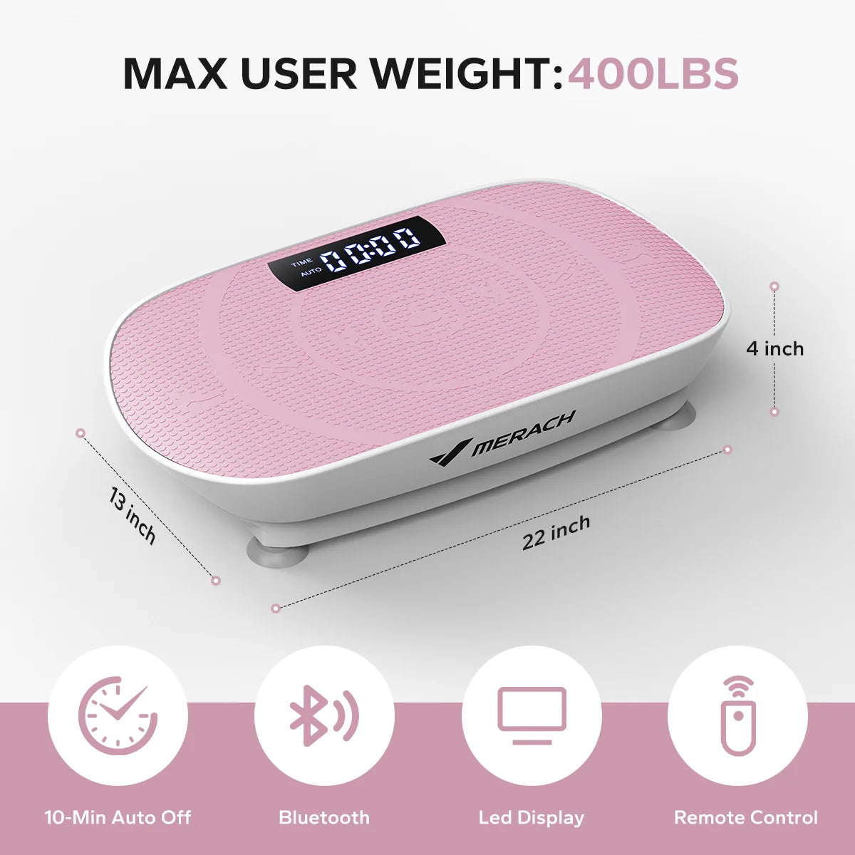MERACH Vibration Plate CV30 Exercise Machine Whole Body Workout Power Vibrate Fitness Platform Vibration Weight Loss&Shaping
