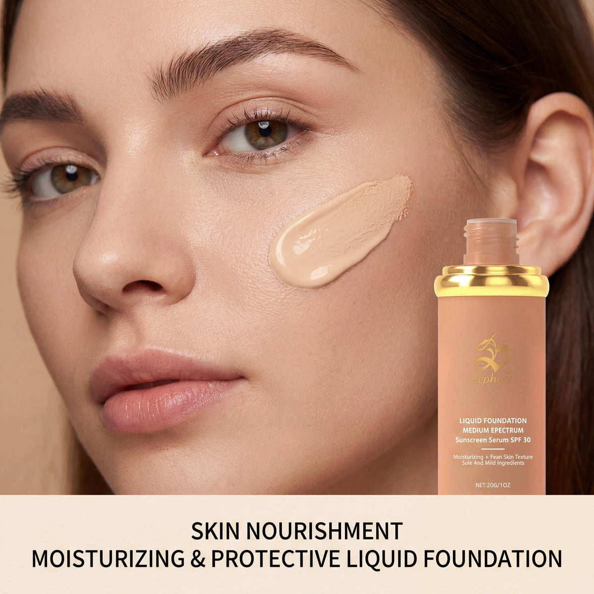 Zephoco Liquid Foundation SPF 50 Waterproof Full Coverage Concealer