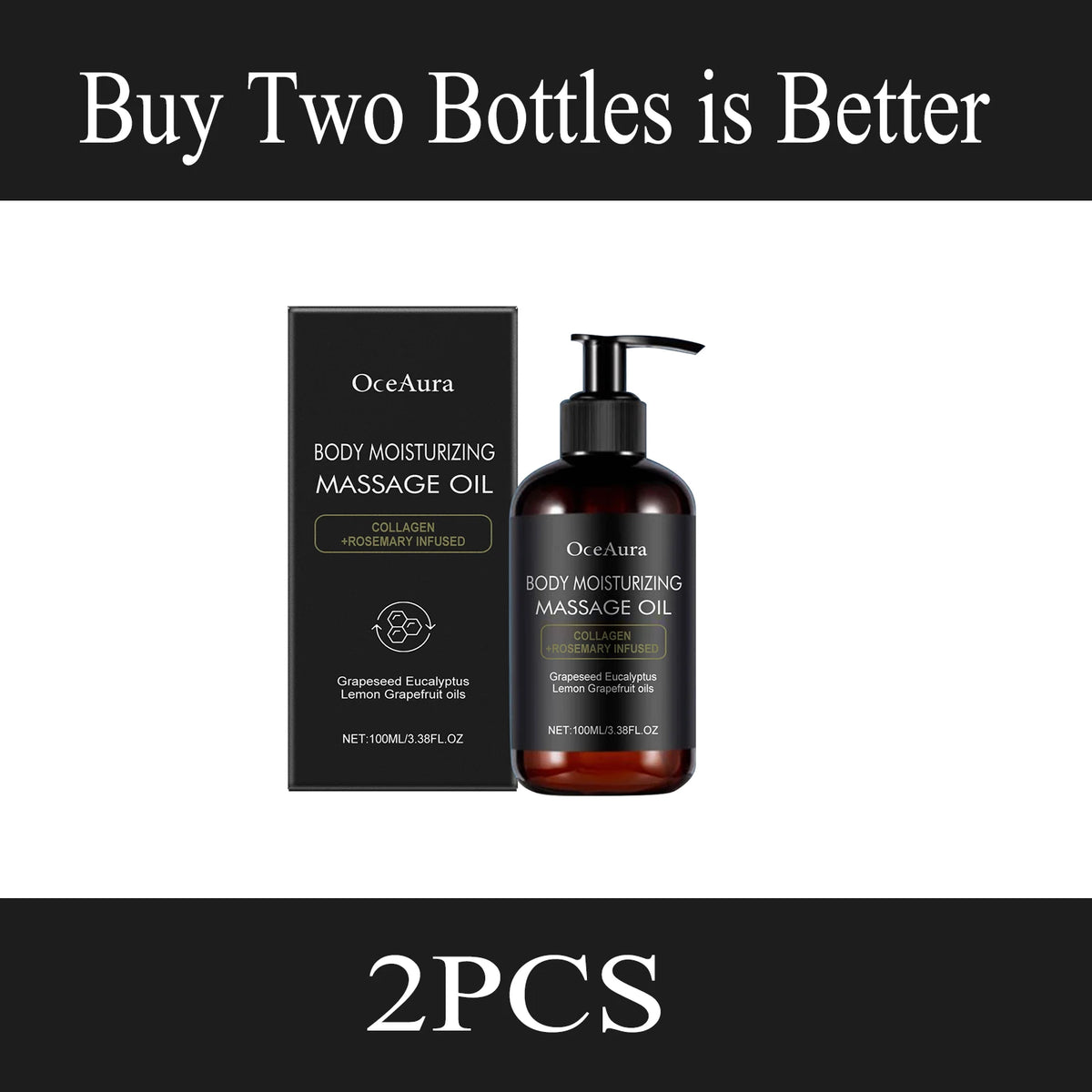 OceAura Moisturizing Massage Oil For Gentle Hydrating Skin Care