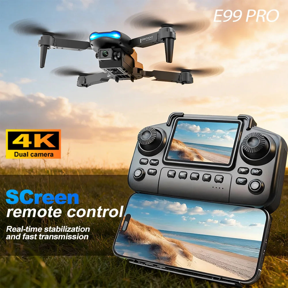 ZNLYRION 4K RC Drone With Dual Camera And Screen Remote