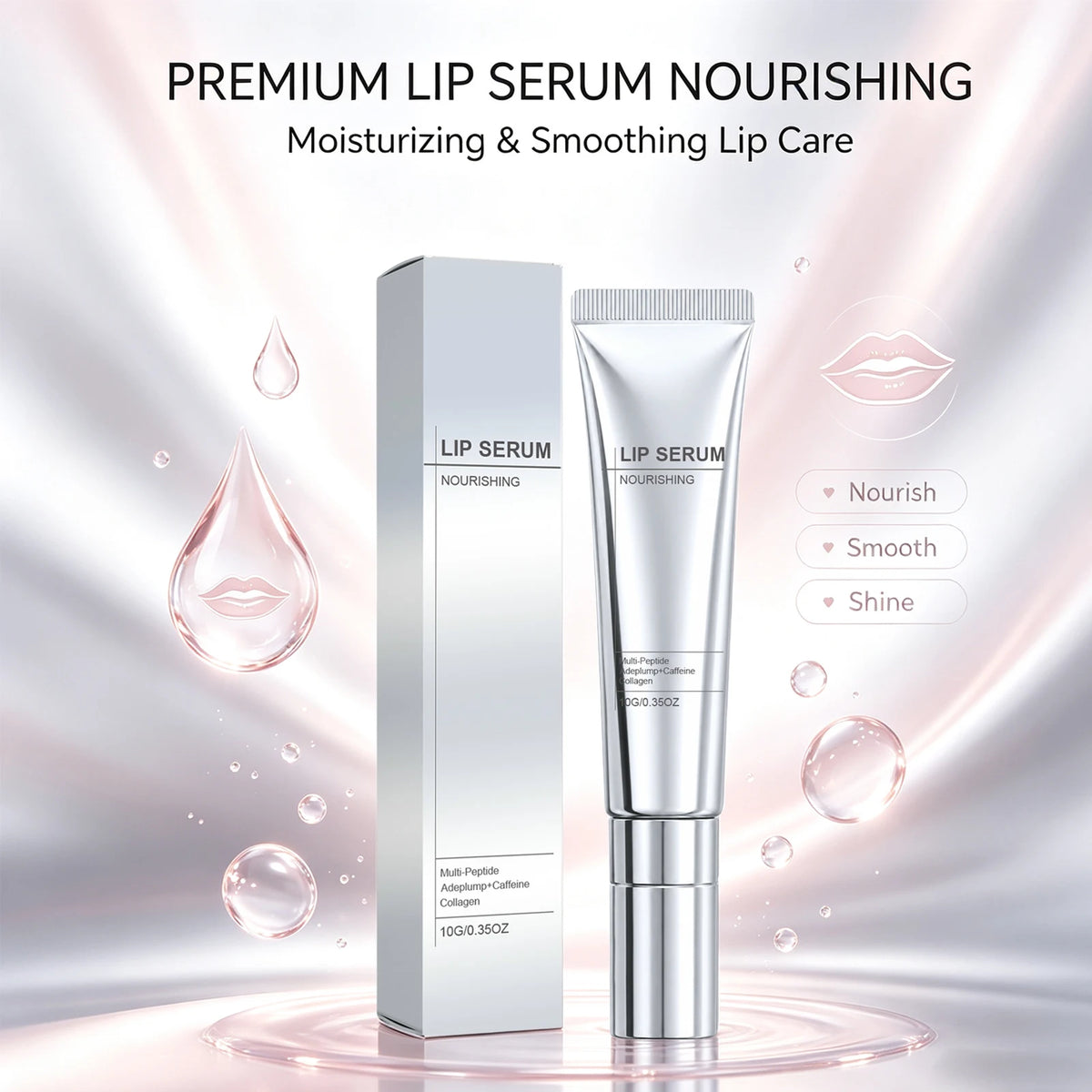 Moisturizing Lip Essence Peptide Lip Treatment Lips Balm Soothing Moisturizing Hydrating Dry Rough Lip Shine Volume Lip Gloss Light Tinted Lips Balm