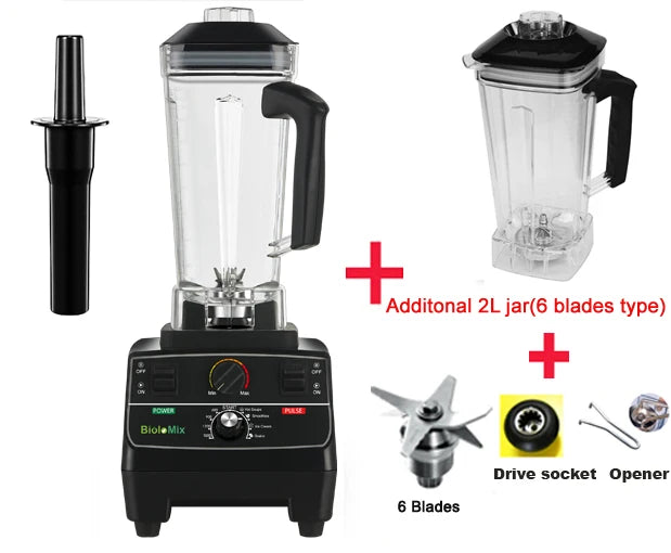 Biolomix Professional Smart Blender 2L Jar With Ice Crusher And Smoothie Function