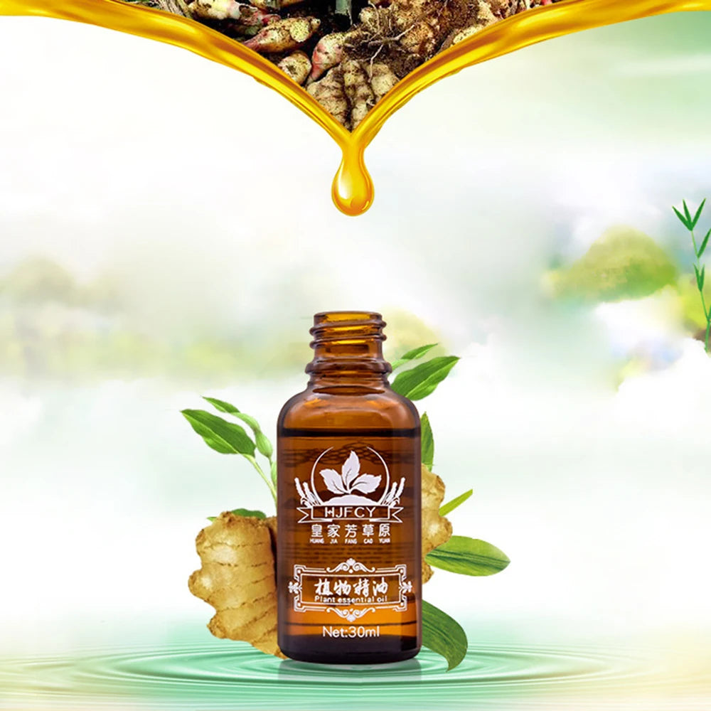 Natural Ginger Essential Oil For Lymphatic Drainage And Massage