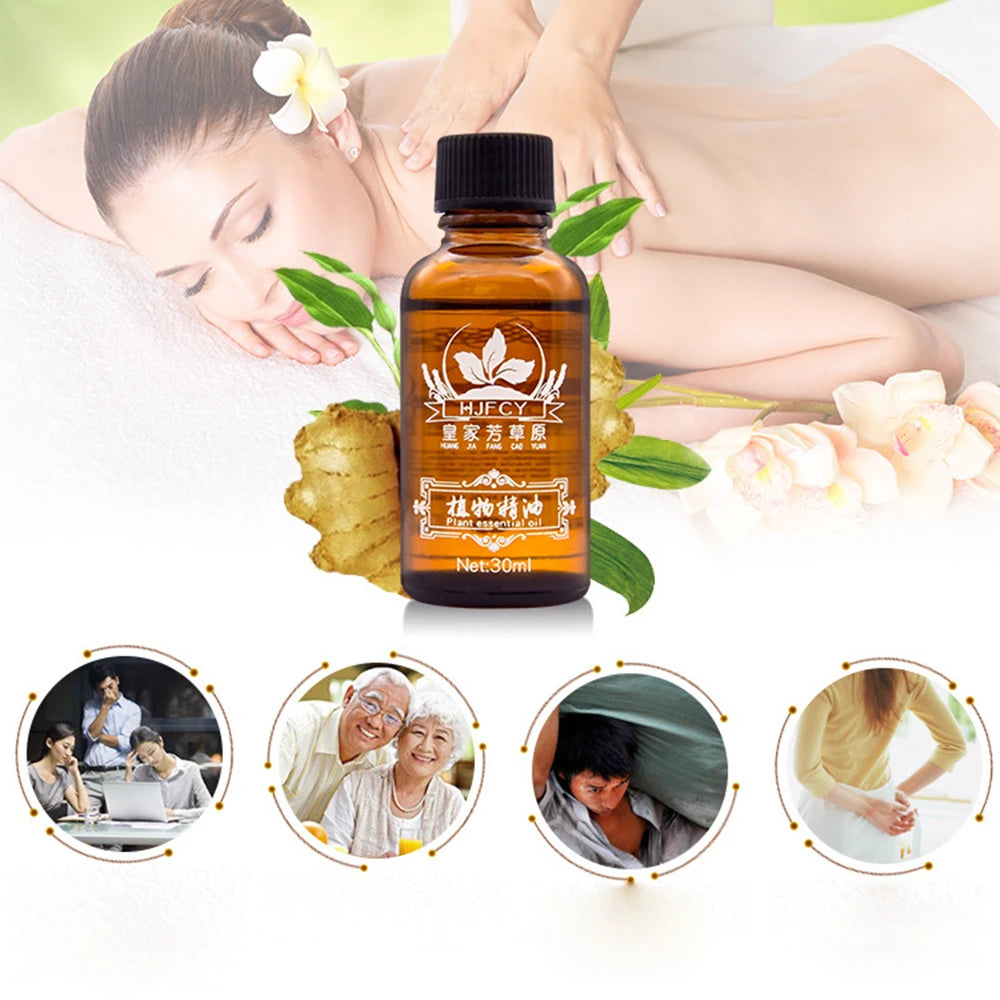 Natural Ginger Essential Oil For Lymphatic Drainage And Massage