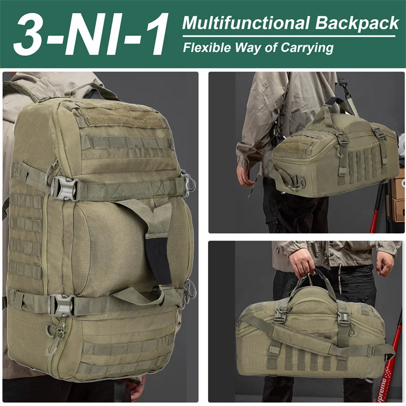 LQARMY Outdoor Tactical Polyester Hiking Travel Backpack