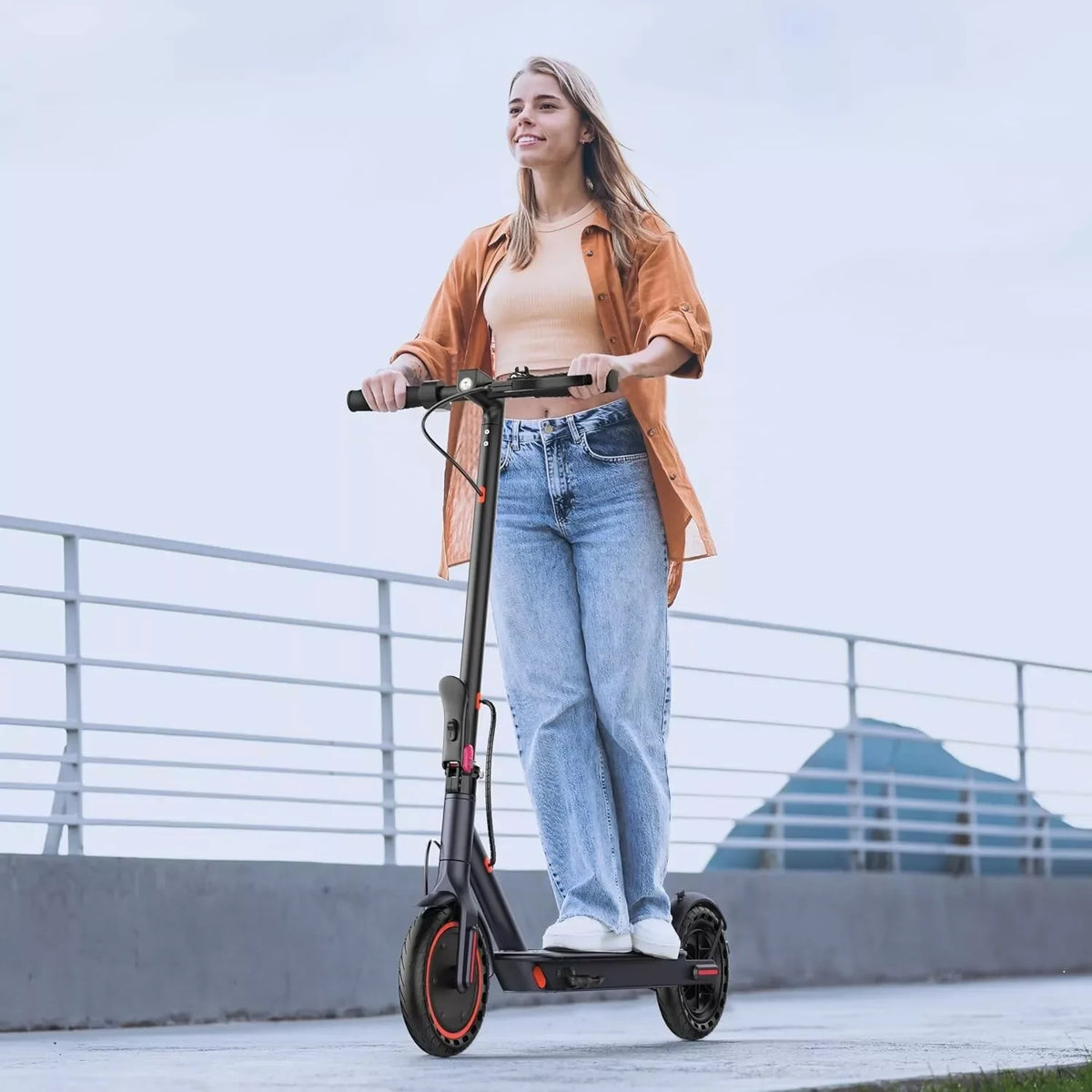 Ladped Folding Electric Scooter 350W 19Mph 16 Mile Range