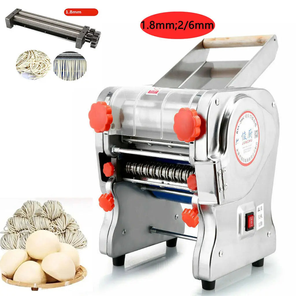 Commercial Electric Pasta Maker Dual Knife Stainless Steel Noodle Machine