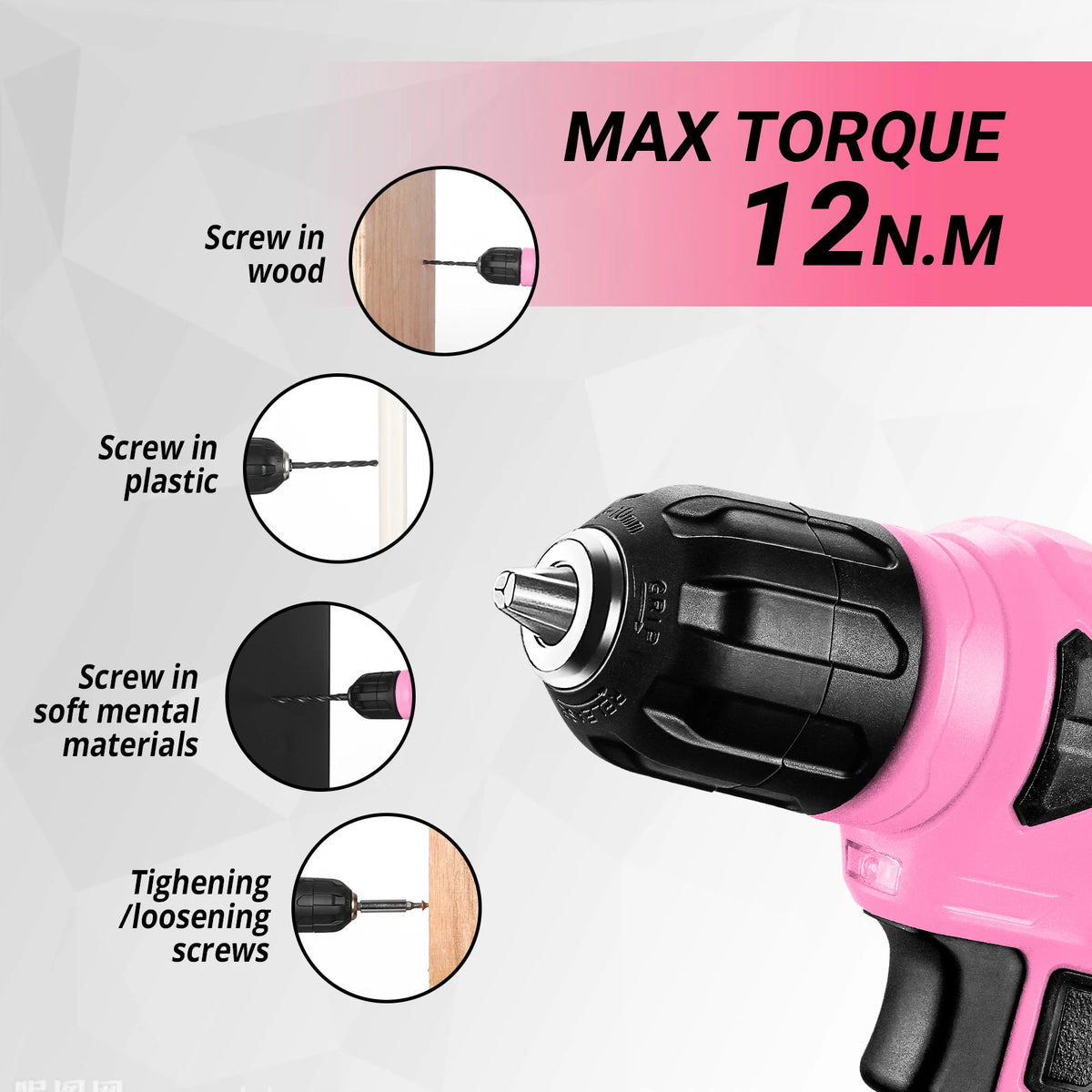 DEKO Cordless Drill Power Tool Combo Kit For Home DIY