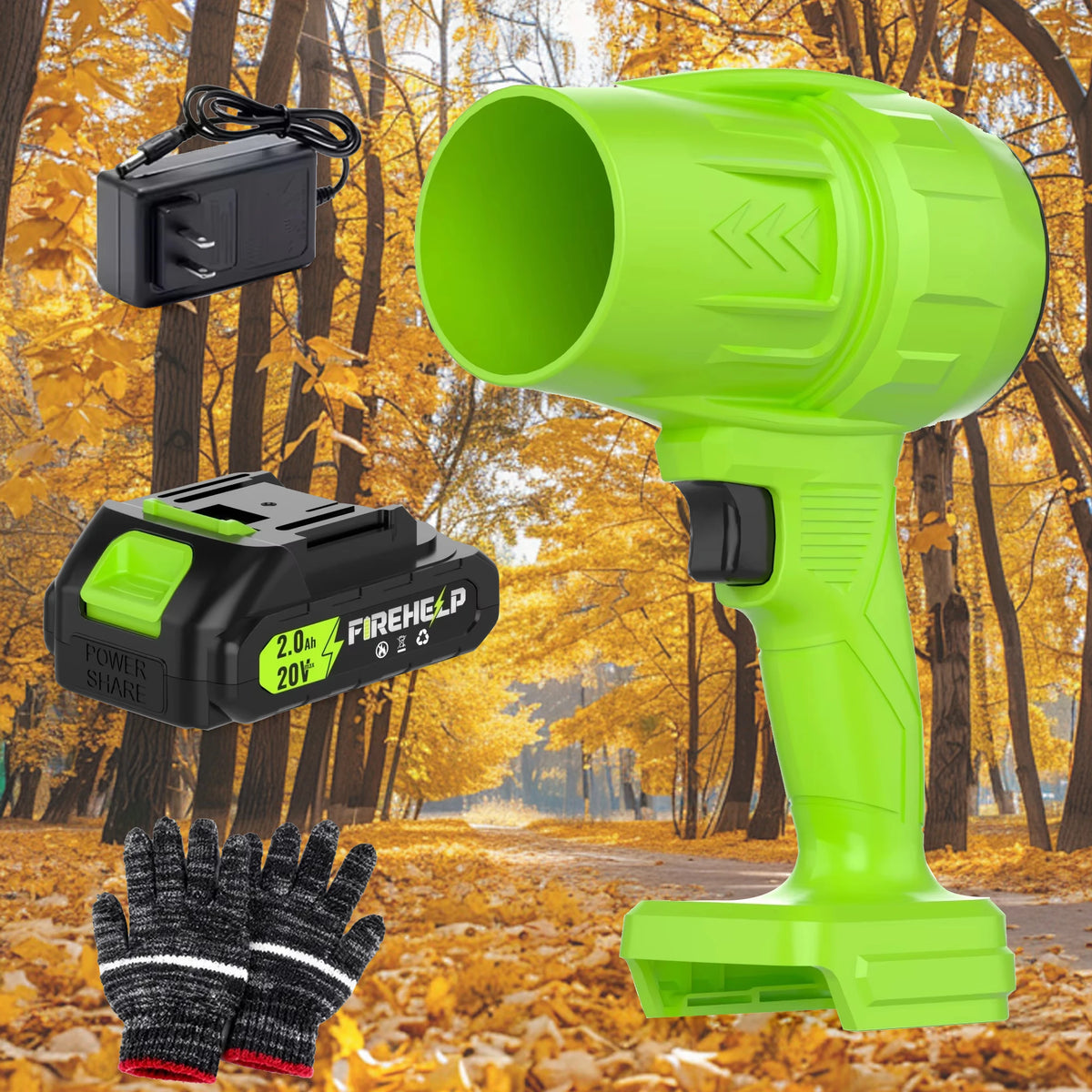 FIREHELP Cordless Leaf Blower Electric Jet Blower, Portable Dust Remover, Handheld Blower – 200 MPH Air Speed, 765 CFM Air Volum