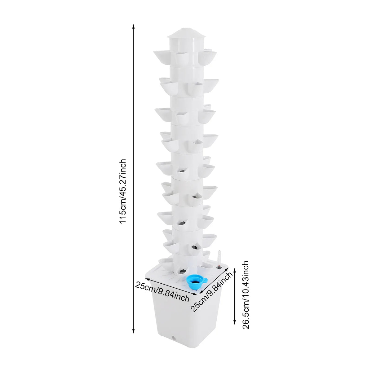 Hydroponic Growing Kit 9-Tiers Vertical Growing Kit Freestanding With Power Adapter