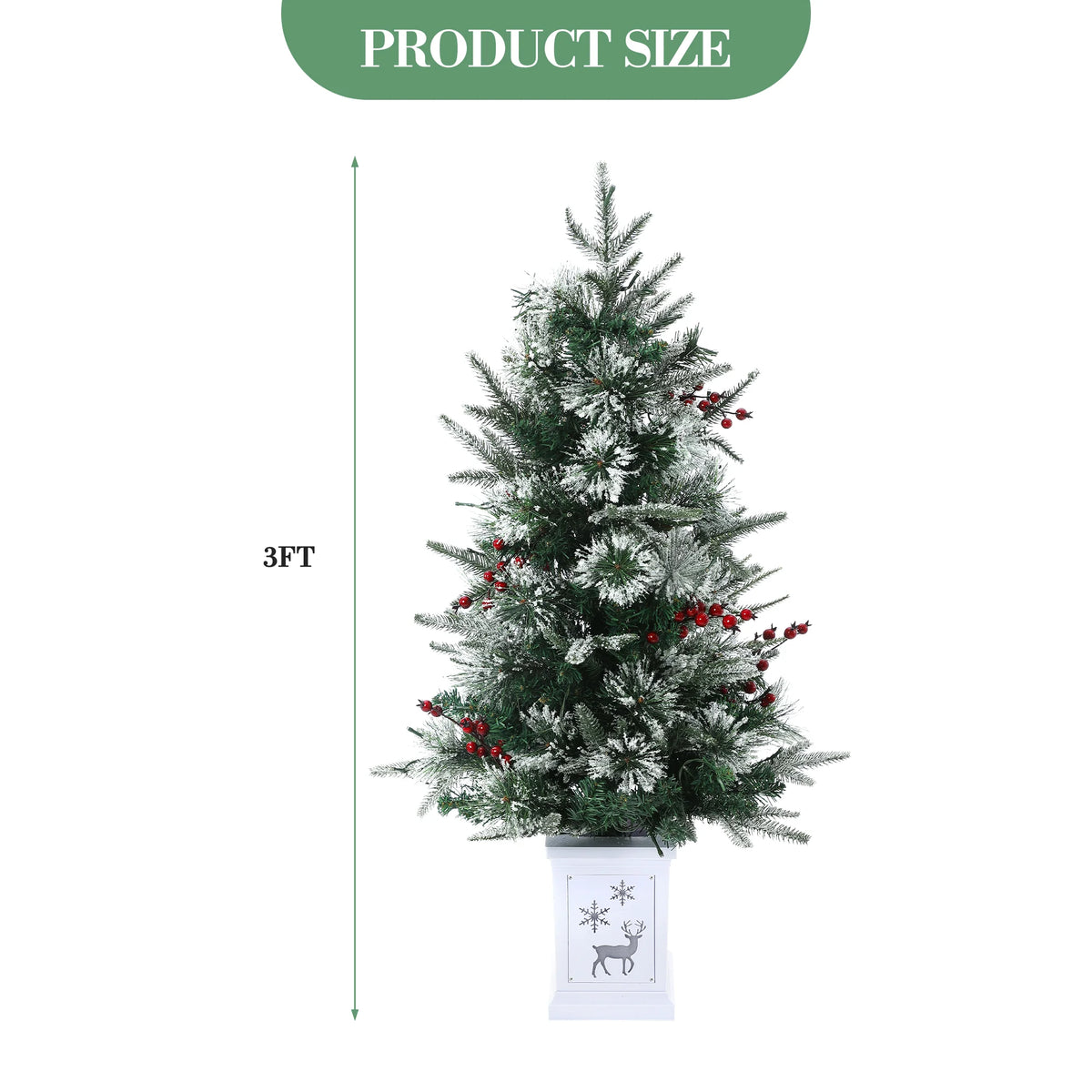 Battery Powered Artificial Christmas Tree With Led Lights And Timer