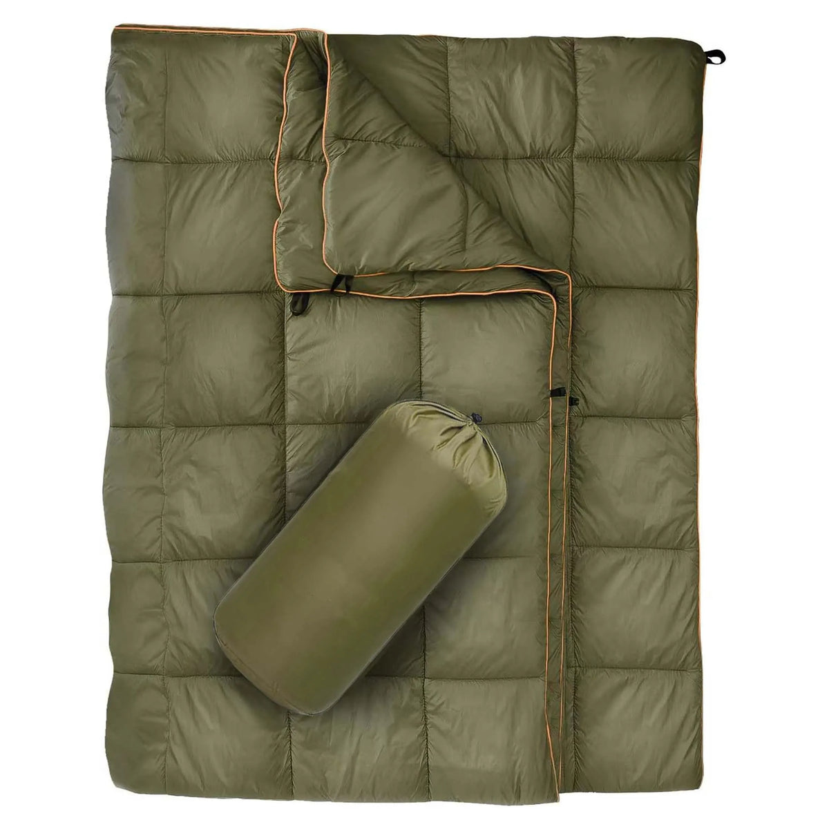 Lightweight Down Alternative Puffy Camping Blanket For Travel And Outdoors
