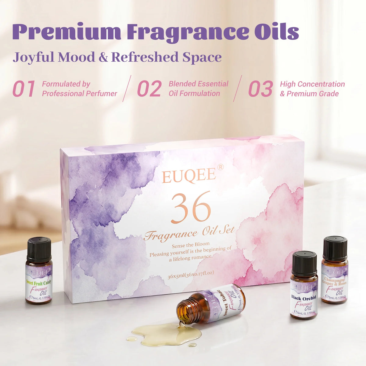 EUQEE Fragrance Oil Gift Set For Diffuser And Candle Making