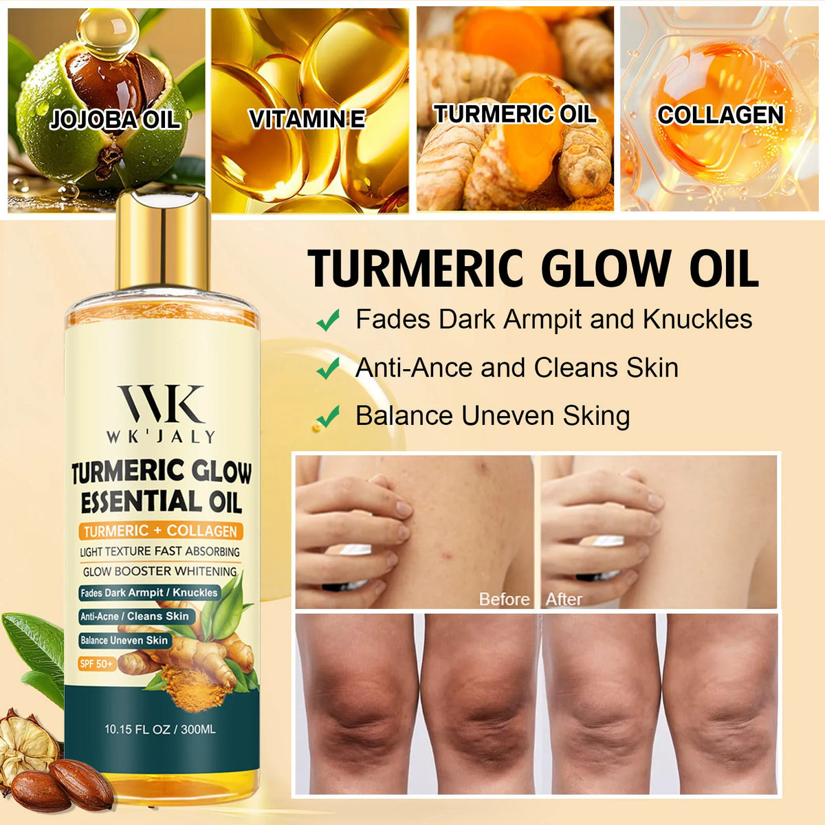 WK JALY Lightening Body Oil Deeply Hydrates And Brightens Skin