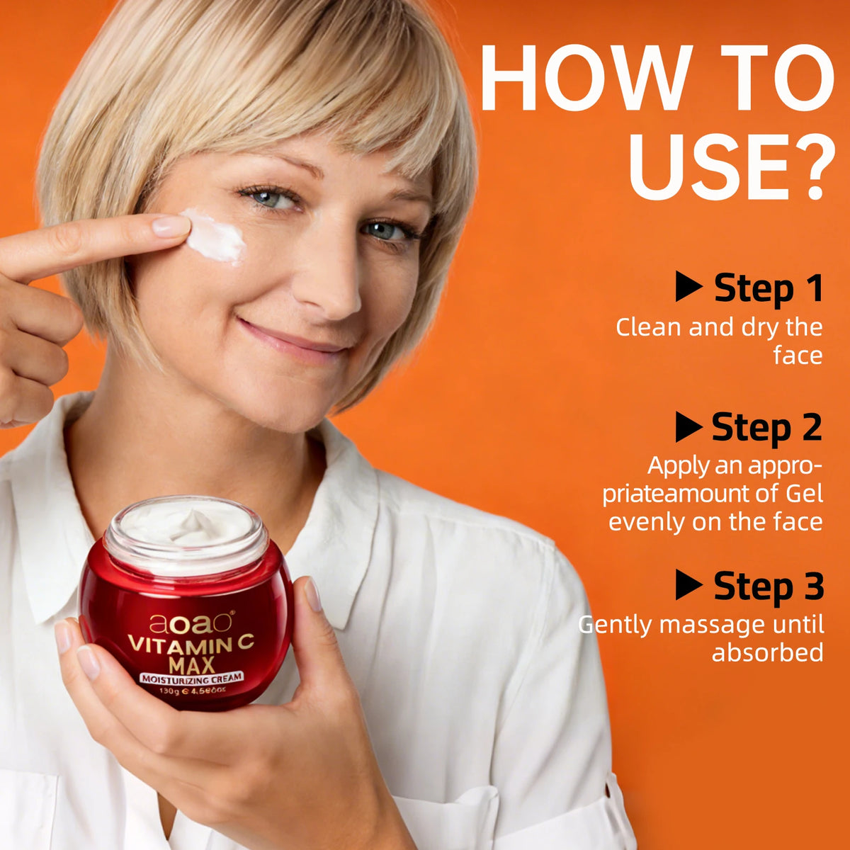Aoao Vitamin C Brightening And Hydrating Face Cream Daily Moisturizer
