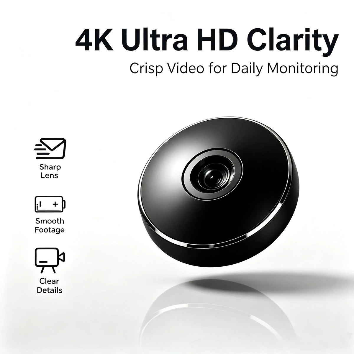 Ultra Mini HD Wireless WiFi Surveillance Camera, Miniature Portable Nanny Cam Baby Monitor With Infrared Night Vision, Mobile Remote Real-Time Viewing & Loop Recording, Compact Discreet Security Camera For Home, Baby, Pet & O