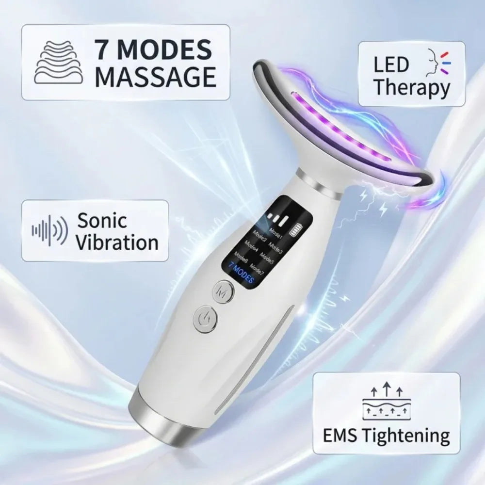 Hailicare LED Facial Massager With Heating Vibration Therapy