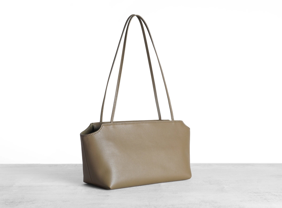 Row Terrasse Style Water Dyed Lambskin Top‑Handle Bag Women Elegant Underarm Shoulder Purse Luxury Commuter Daily Handbag for Ladies