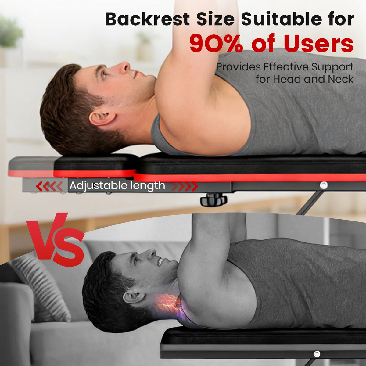 Multifunctional Foldable Dumbbell Bench Adjustable Home Gym Bench with 700 lb Capacity 6-Backrest Positions for Arms Muscle Chest Press Strength Training Full Body