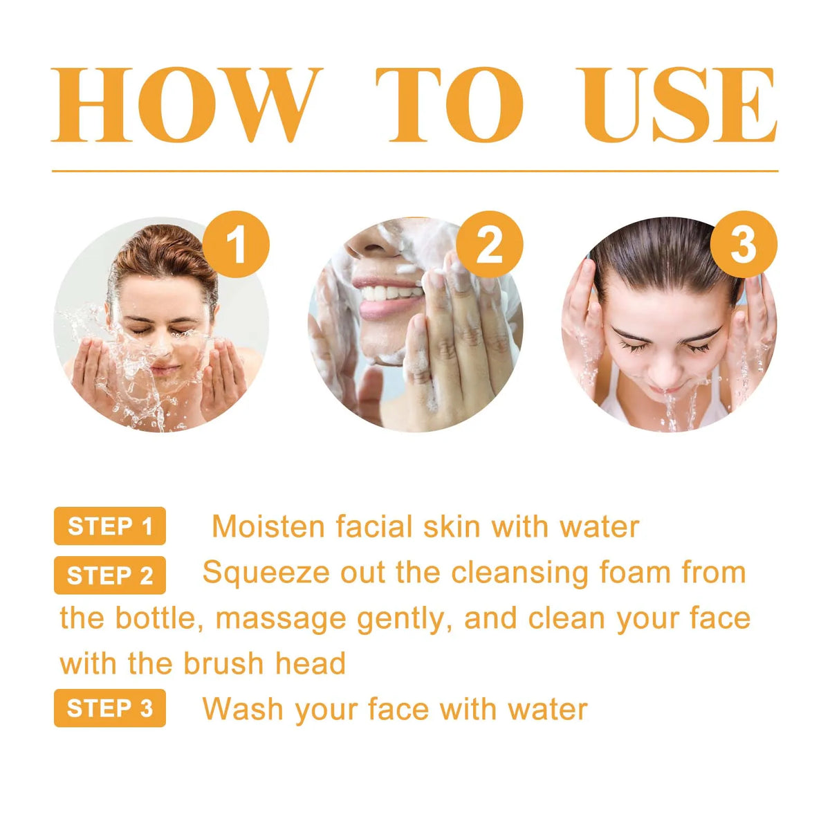 Hoygi Turmeric Brightening Foam Cleanser With Silicone Brush Rose Water