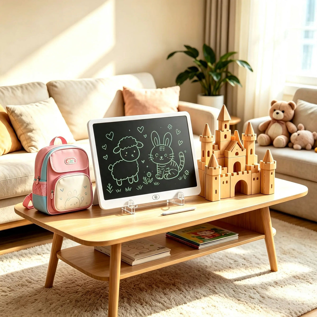 16 inch Large LCD Writing Board and Erasable Graffiti Board - Portable Color Partition Design Drawing Board, Perfect for Teenagers' Art, Home, School, Daily Gifts (Paper Gift Box with Holder)