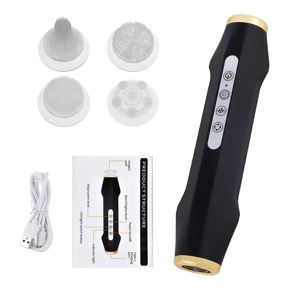Iebilif Led Oxygen Bubble Pen Facial Massager For Skin Rejuvenation