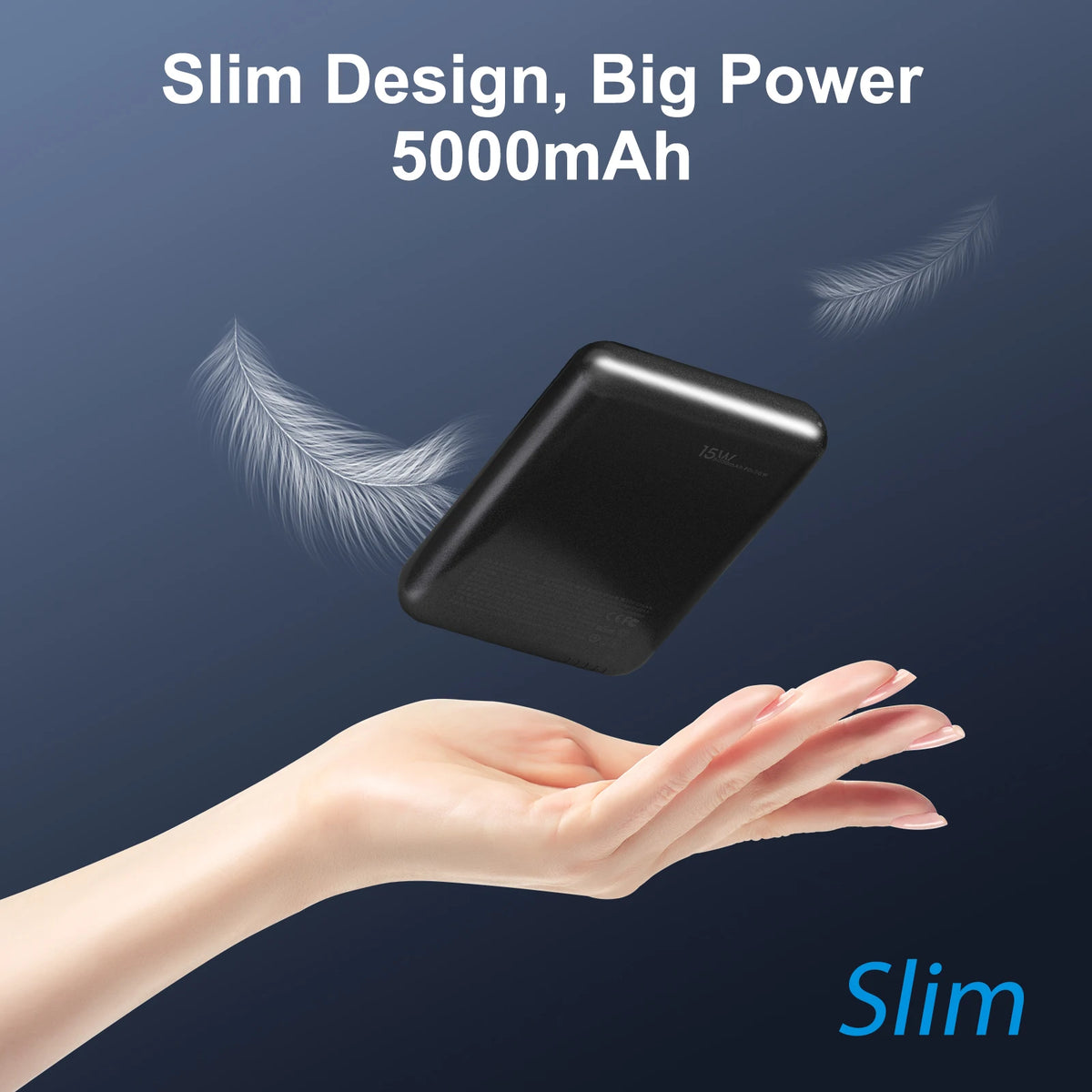 Magnetic Power Bank 5000mAh Wireless Charger With 20W USB-C Cable