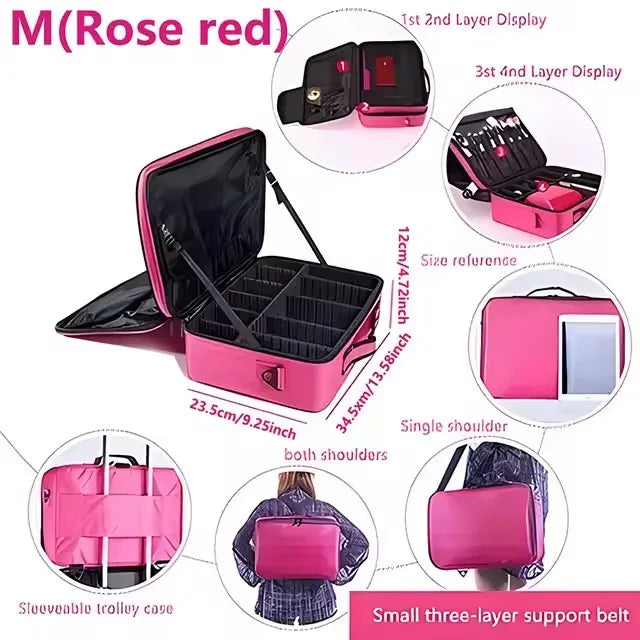 New Oxford Makeup Bag For Women Professional Large Capacity  Travel Cosmetic Case Waterproof Manicure Makeup Toolbox