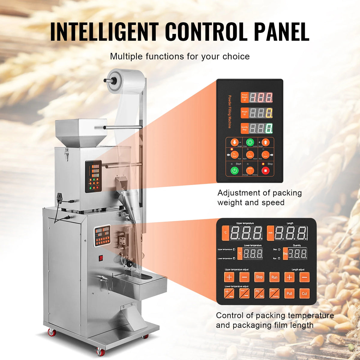 SucceBuy 1-100g Automatic Particle Packaging Machine Pouch Powder Sachet Weighting Filling Packing Machine Tea Seeds Beans Rice