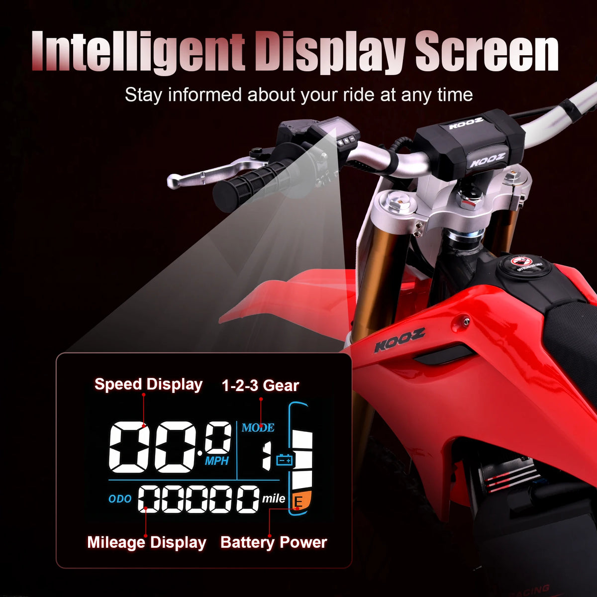 Kooz HP131EL High Power Electric Dirt Bike For Adults
