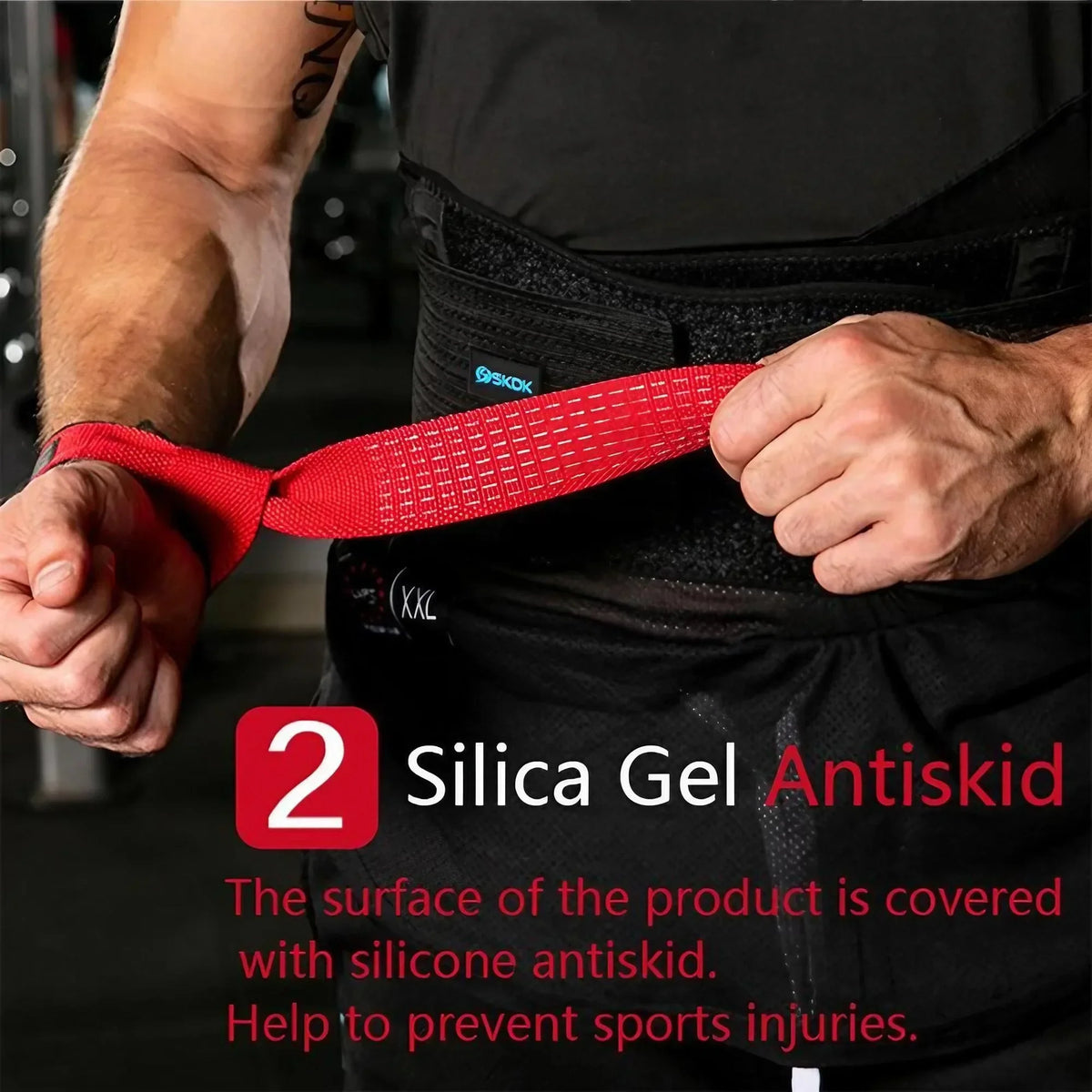 Lifting Straps Wrist Support Weightlifting Grips With 5MM Neoprene Padded Anti-Slip Silicone Heavy Duty Webbing Gym Accessories Deadlift Straps Fitness Equipment For Men Women Strength Training Bodybuilding Powerlifting Wrist