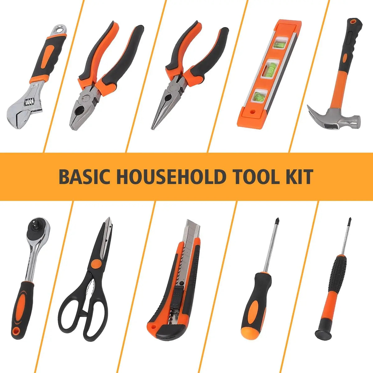 Tacleekii Household Hand Tool Set For Home Repairs And Workshop
