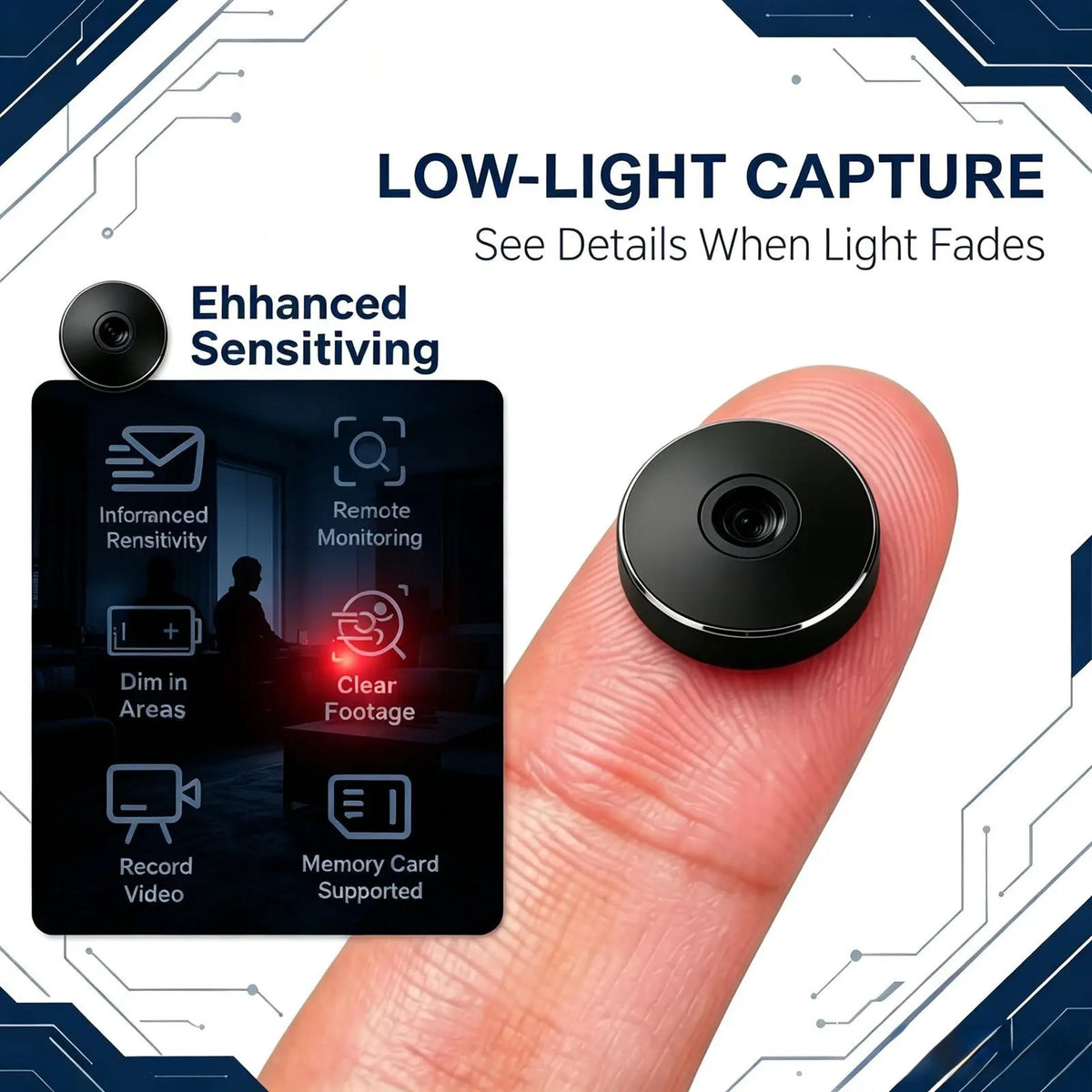 Ultra Mini HD Wireless WiFi Surveillance Camera, Miniature Portable Nanny Cam Baby Monitor With Infrared Night Vision, Mobile Remote Real-Time Viewing & Loop Recording, Compact Discreet Security Camera For Home, Baby, Pet & O