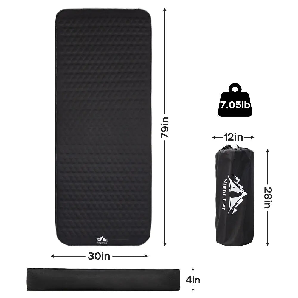 Night Cat Inflatable Sleeping Pad With Built In Electric Pump