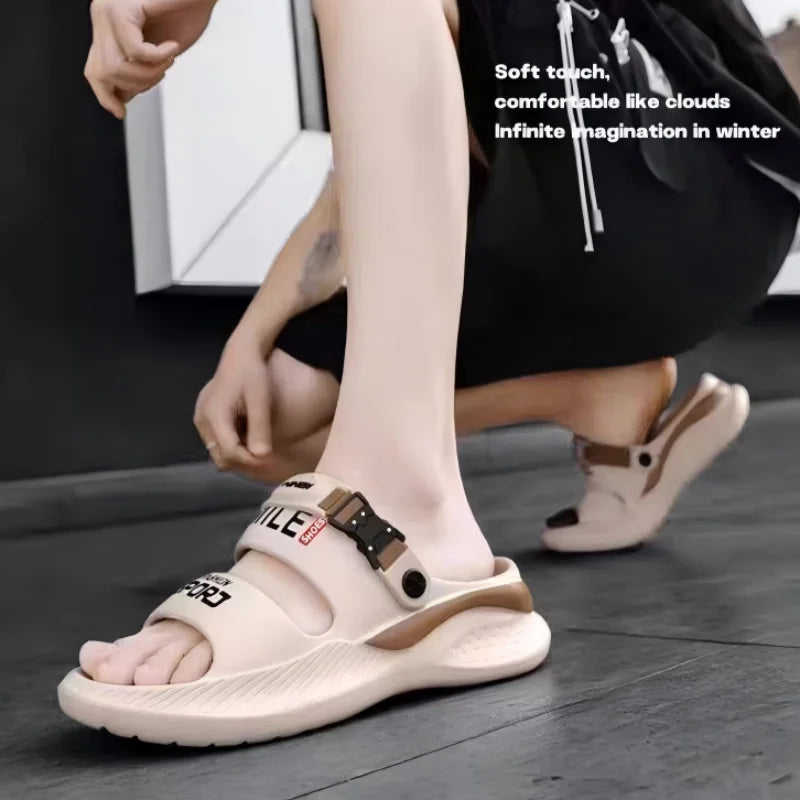 Men Anti Slip Outdoor Sandals With Thick Comfortable Durable Sole