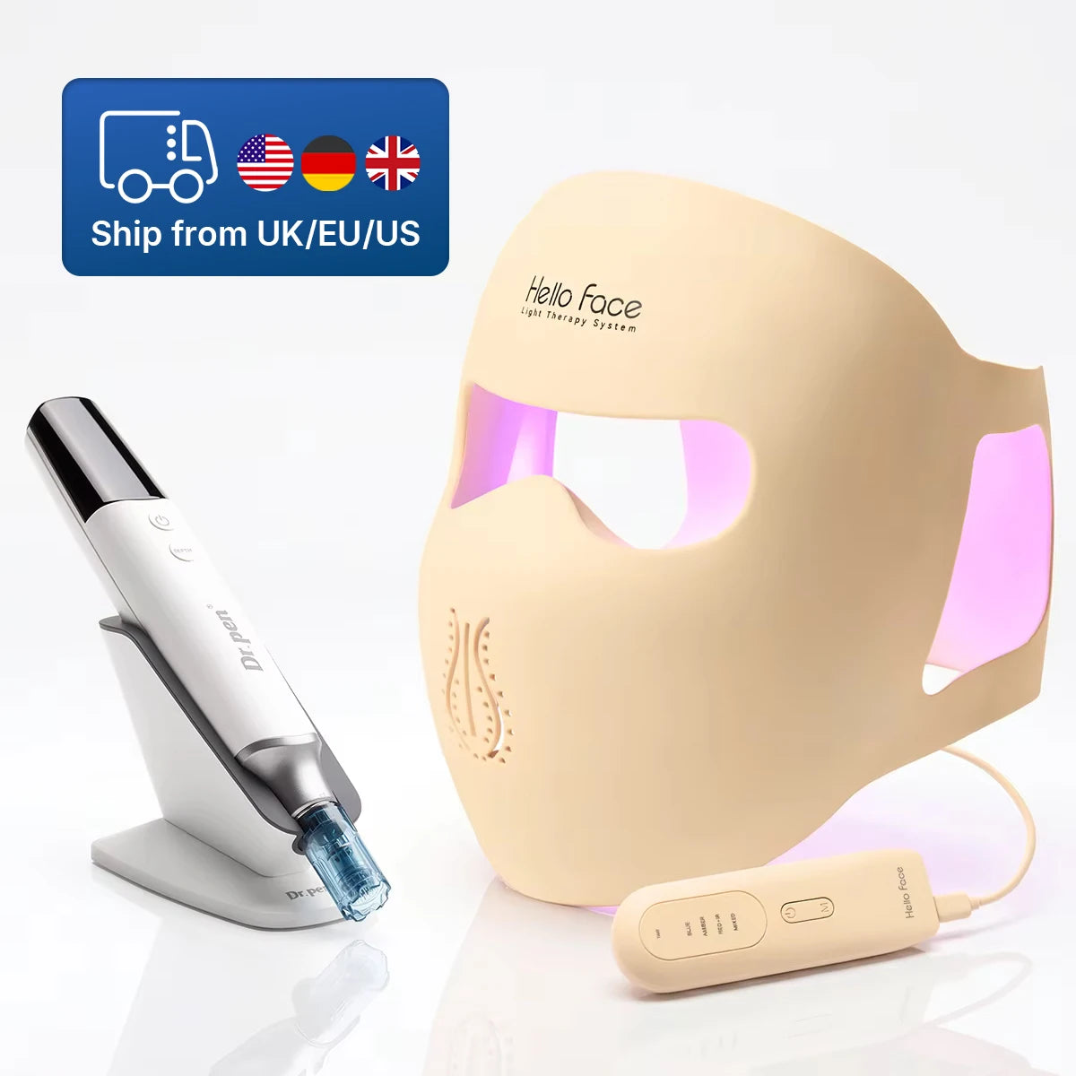 Hello Face M9 Microneedle Pen With M300 Led Mask Kit